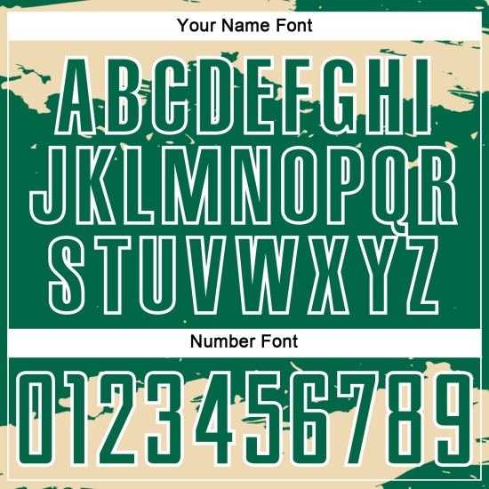 Maglia da calcio Kelly personalizzata con frammento d'arte astratta verde e crema, stampata a sublimazione Maglia da calcio Kelly personalizzata con frammento d'arte astratta verde e crema, stampata a sublimazione