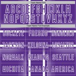 Maglia da calcio bianca e viola con linee uniformi stampate a sublimazione Maglia da calcio bianca e viola con linee uniformi stampate a sublimazione