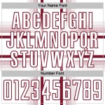 Maglia da calcio bianca con linee cremisi stampate a sublimazione personalizzata Maglia da calcio bianca con linee cremisi stampate a sublimazione personalizzata