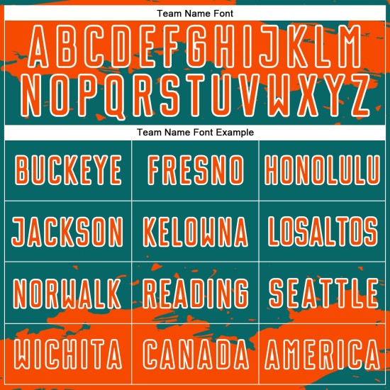 Maglia personalizzata astratta uniforme arancione-bianca sublimazione frammento d'arte verde acqua calcio Maglia personalizzata astratta uniforme arancione-bianca sublimazione frammento d'arte verde acqua calcio