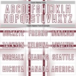 Maglia da calcio personalizzata con linee bordeaux e stampata a sublimazione bianca Maglia da calcio personalizzata con linee bordeaux e stampata a sublimazione bianca