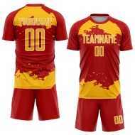Frammento di sublimazione astratta di maglia da calcio rossa e bianca personalizzata Frammento di sublimazione astratta di maglia da calcio rossa e bianca personalizzata