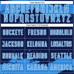 Maglia personalizzata blu navy e bianca, frammento di uniforme da calcio, arte astratta in sublimazione