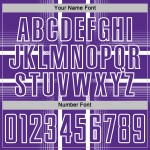 Maglia da calcio bianca e viola con linee uniformi stampate a sublimazione Maglia da calcio bianca e viola con linee uniformi stampate a sublimazione