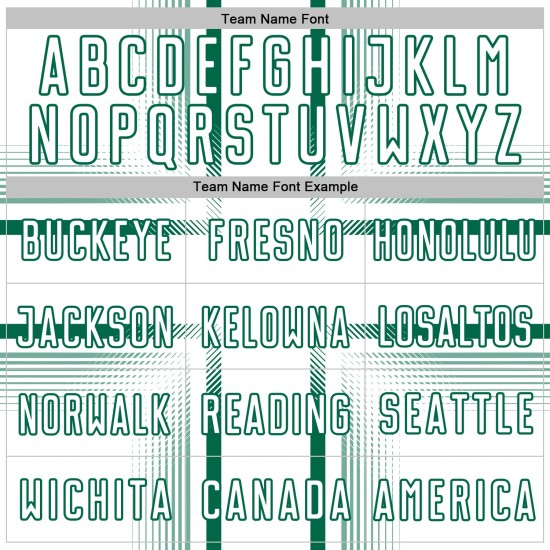 Maglia da calcio verde uniforme bianca con linee sublimatiche Kelly Custom Maglia da calcio verde uniforme bianca con linee sublimatiche Kelly Custom