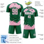 Frammento uniforme sublimazione maglia verde rosa-bianca arte astratta personalizzata calcio Kelly Light Frammento uniforme sublimazione maglia verde rosa-bianca arte astratta personalizzata calcio Kelly Light