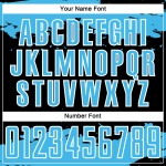 Maglia da calcio personalizzata blu-bianca con frammento di arte astratta, uniforme da calcio nera stampata a sublimazione Maglia da calcio personalizzata blu-bianca con frammento di arte astratta, uniforme da calcio nera stampata a sublimazione