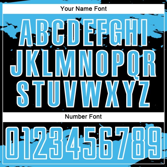 Maglia da calcio personalizzata blu-bianca con frammento di arte astratta, uniforme da calcio nera stampata a sublimazione Maglia da calcio personalizzata blu-bianca con frammento di arte astratta, uniforme da calcio nera stampata a sublimazione