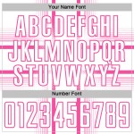 Maglia da calcio con stampa a sublimazione uniforme, linee personalizzate bianche e rosa Maglia da calcio con stampa a sublimazione uniforme, linee personalizzate bianche e rosa