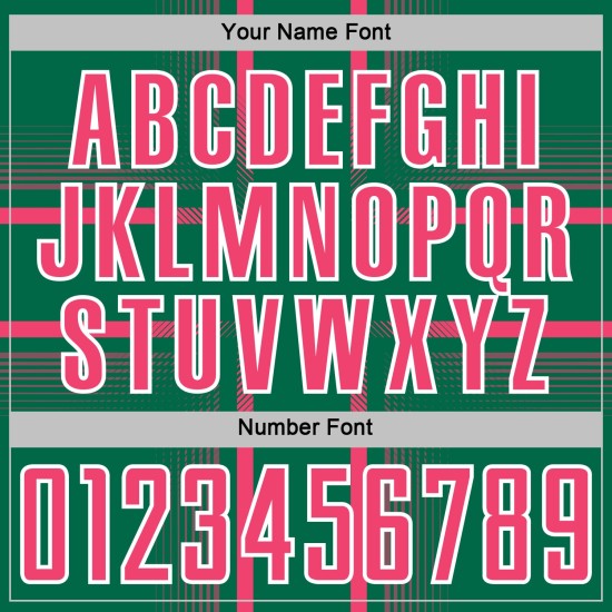 Maglia da calcio personalizzata con stampa a sublimazione al neon, linee Kelly Green, uniforme rosa-bianca Maglia da calcio personalizzata con stampa a sublimazione al neon, linee Kelly Green, uniforme rosa-bianca