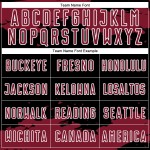 Maglia da calcio personalizzata astratta nera cremisi-bianca, frammento d'arte Maglia da calcio personalizzata astratta nera cremisi-bianca, frammento d'arte