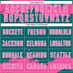 Maglia da calcio personalizzata con frammento astratto color verde acqua, uniforme rosa-bianca, stampata a sublimazione artistica Maglia da calcio personalizzata con frammento astratto color verde acqua, uniforme rosa-bianca, stampata a sublimazione artistica