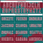 Maglia personalizzata uniforme con frammento di arte calcistica astratta color cremisi-bianco-verde acqua Maglia personalizzata uniforme con frammento di arte calcistica astratta color cremisi-bianco-verde acqua