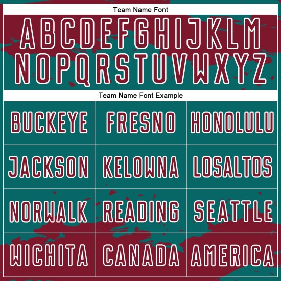 Maglia personalizzata uniforme con frammento di arte calcistica astratta color cremisi-bianco-verde acqua Maglia personalizzata uniforme con frammento di arte calcistica astratta color cremisi-bianco-verde acqua